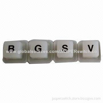 Customized 4-key Silicone/Rubber Keypad for Electronic Products with Long Lifespan
